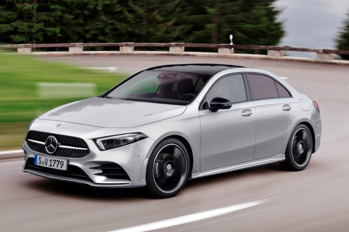 2019-2022 Mercedes-Benz A-Class Sedan Front View Driving