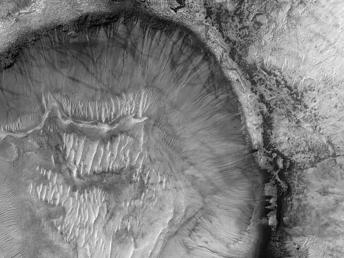 We Just Found Joker’s Grin Etched on the Bottom of a Martian Crater