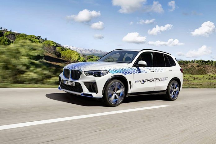 BMW iX5 Hydrogen driving