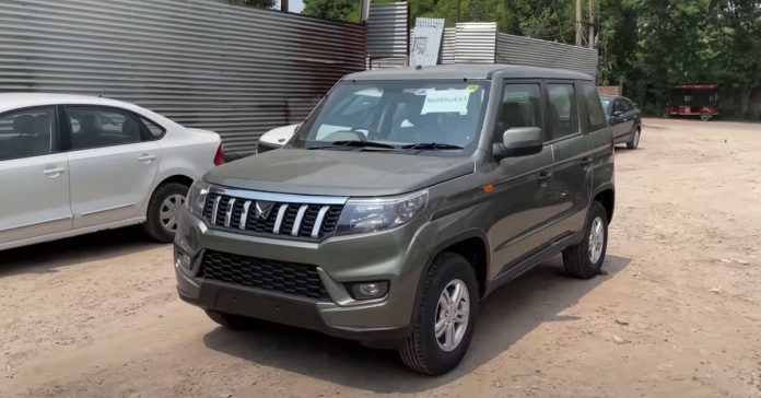 Bolero Neo with new Mahindra logo spotted at dealer stockyard