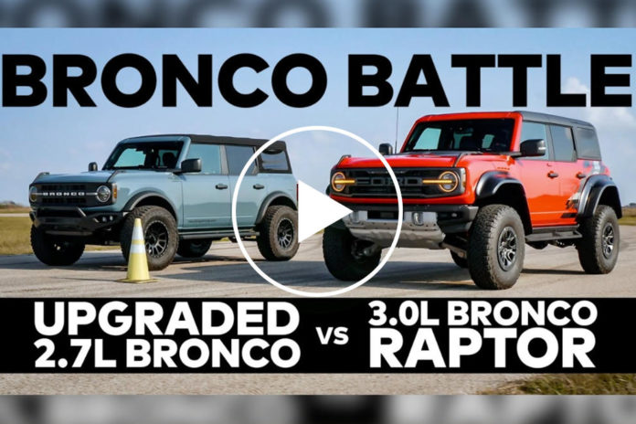 Drag Race: Ford Bronco Raptor Takes On Hennessey VelociRaptor 400