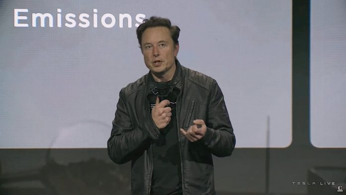 Tesla CEO Musk at semi delivery event