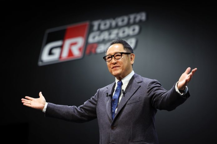 Akio Toyoda at Tokyo Auto Salon 2023 REL