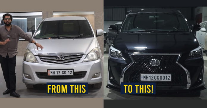 Total transformation of old Toyota Innova with Lexus kit! [Video]