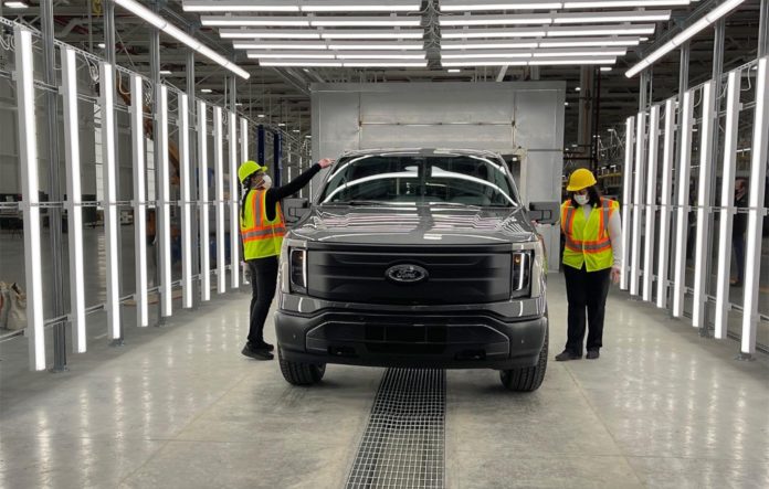 F-150 Lightning - in lighting booth