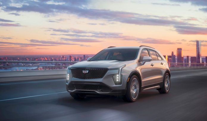 2024 Cadillac XT4 driving REL