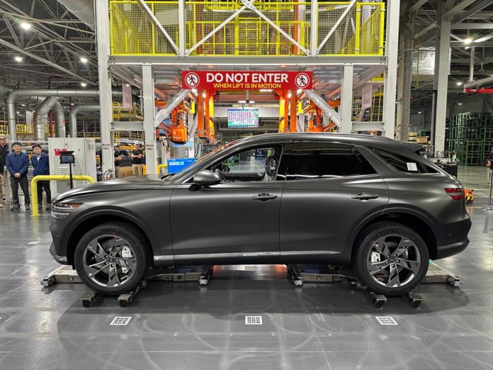 Genesis Electrified GV70 - in plant