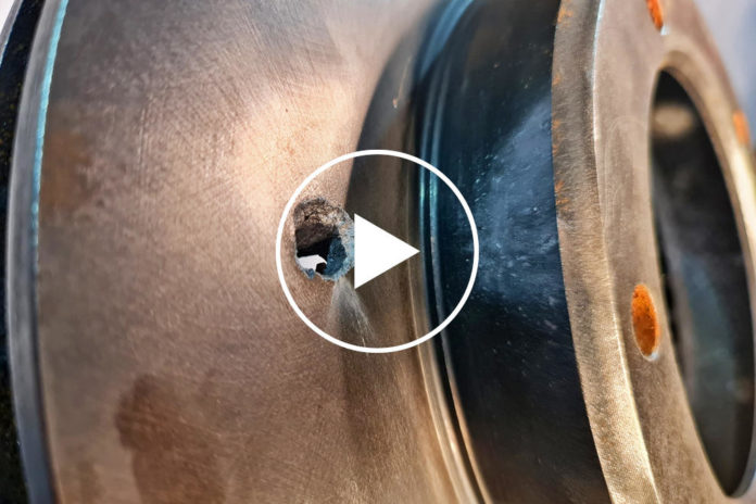 Here's How A Brake Disc Stands Up To Gunfire From An AK-47