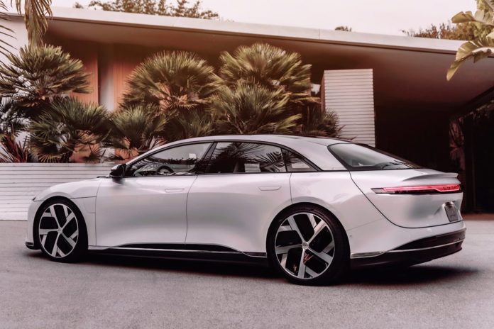 2022-2023 Lucid Air Rear Angle View