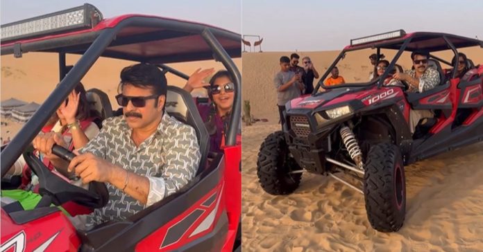 Watch actor Mammootty take a spin in a Polaris ATV on Dubai's sand dunes [Video]