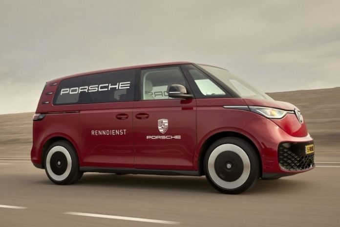 Porsche Turns Volkswagen ID. Buzz Into Electric Renndienst Van For The Present Day