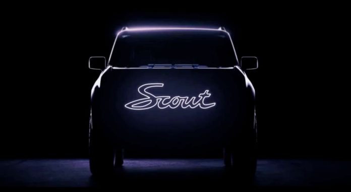 Scout in neon on grille