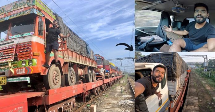 Traveling on a truck loaded onto a train: YouTuber shares unique experience [Video]