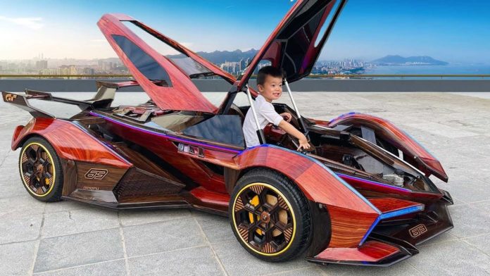 Watch A Father Craft A Wooden Lamborghini Replica For His Son