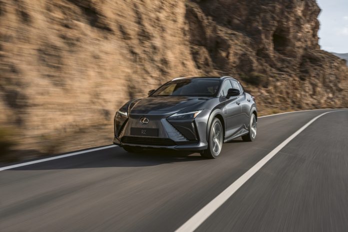 2023 Lexus RZ 450e front driving