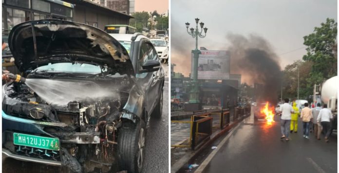 Tata Nexon Electric Car Catches Fire In Pune, No Injuries Reported