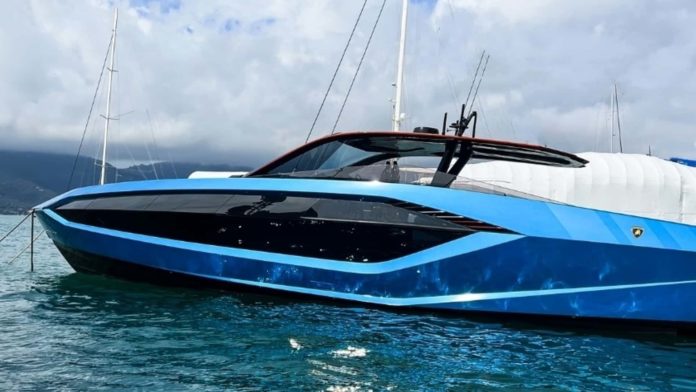 New Tecnomar for Lamborghini 63 Yacht Revealed In Blu Uranus