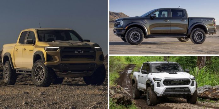 2024 Toyota Tacoma TRD Pro vs. Ford Ranger Raptor vs. Chevy Colorado ZR2: How They Compare