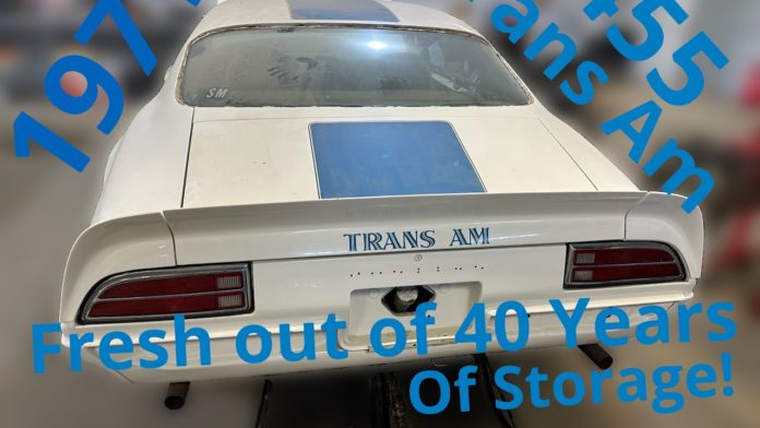 Barn Find! 1971 Pontiac Trans Am! 455 Auto On The Column? Fresh Out Of Storage After 40 Years!