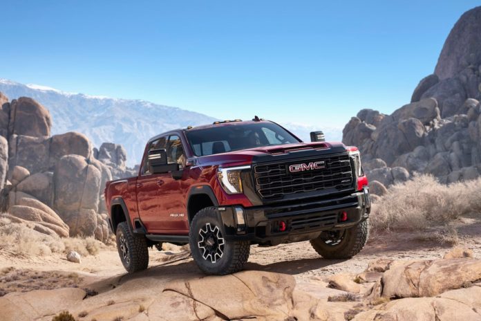 2024 GMC Sierra HD AT4X front 3-4 best REL