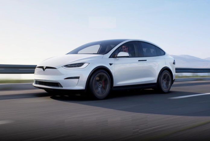 Tesla Model X driving REL