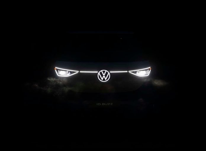 VW tease for ID Buzz three row