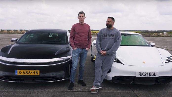 Watch The Lucid Air And The Porsche Taycan In A Drag Race