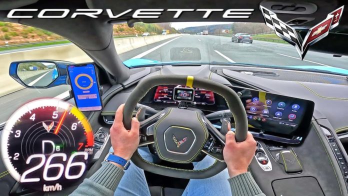 Watch This 2023 C8 Corvette Hit 166 MPH On The Autobahn