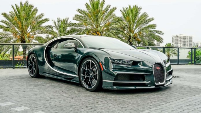 One-Of-A-Kind Green Carbon Fiber 2018 Bugatti Chiron For Sale