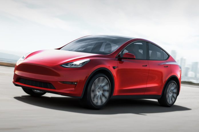 2020-2023 Tesla Model Y Driving Front Angle