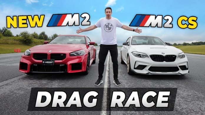 Watch Us Drag Race The BMW M2 G87 Against The M2 CS F87