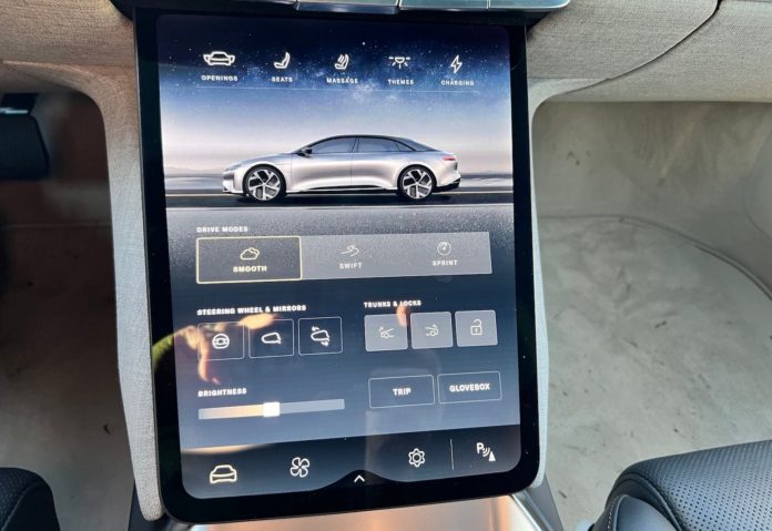 2023 Lucid Air Grand Touring touchscreen