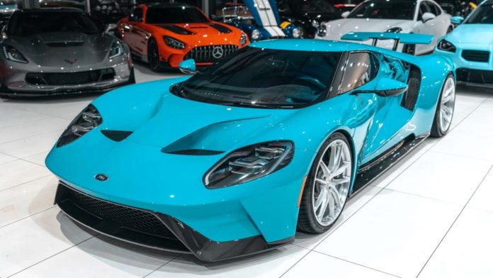 RARE 1-of-1 PTS Miami Blue 2021 Ford GT For Sale