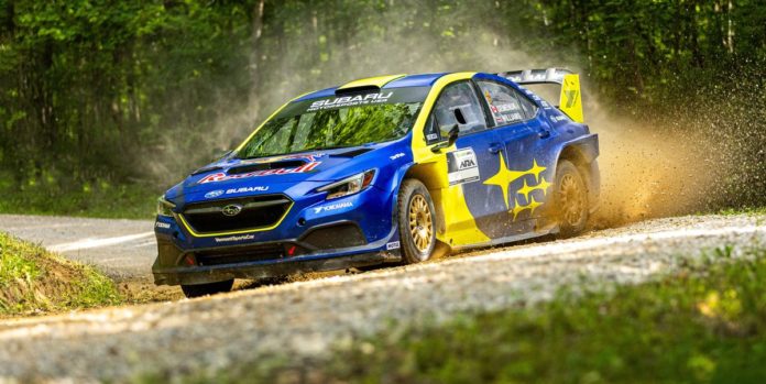 2023 Subaru WRX American Rally Association Car Slides into Frame