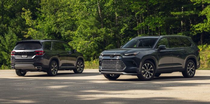 Comparison Test: 2023 Honda Pilot vs. 2024 Toyota Grand Highlander