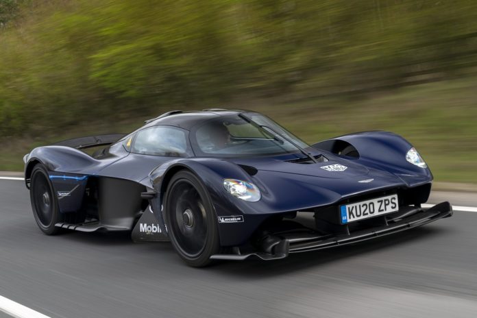 2022 Aston Martin Valkyrie Driving Front Angle