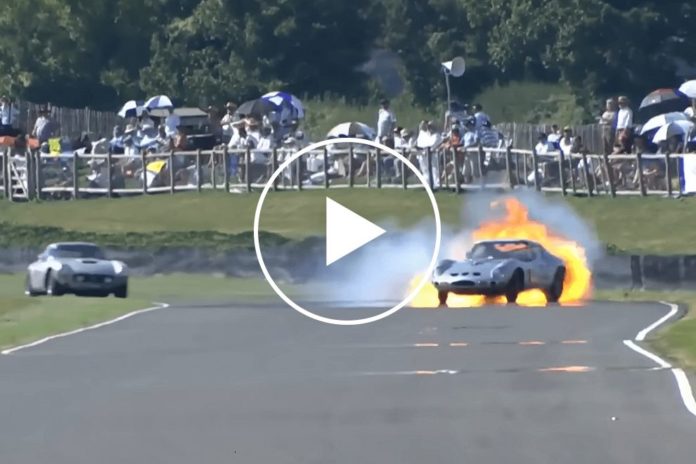 Extremely Valuable Ferrari 250 GTO Catches Fire Mid-Race At Goodwood