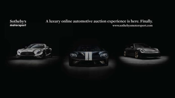 Sotheby's Motorsport Debuts New Online Auction Platform Focused On Luxury