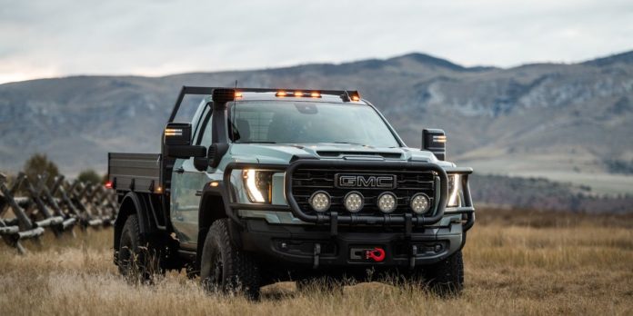 2024 GMC Sierra HD AEV Grande Concept Is a Formidable Flatbed Truck