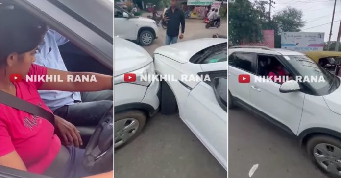 Creta driven by woman who doesn't know how to shift gears crashes into brand new Virtus [Video]