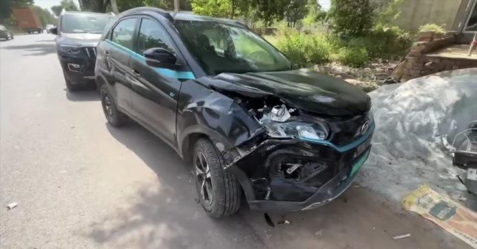 Nexon EV Max after crash