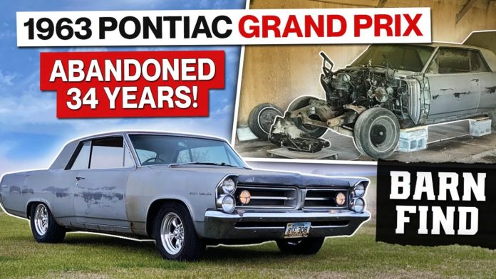 Will It Run: Barn Find 1963 Pontiac Grand Prix Muscle Car! Mortske Gives It A New Life After Being Abandoned for 34 Years!