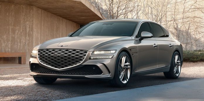 2025 Genesis G80 Updated with a Bigger Grille and a Huge Screen