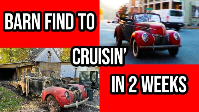 Barn Find to Road Worthy in TWO WEEKS – Iron Trap’s Rare 1939 Ford Convertible Turned Out Great. Watch All Of It!