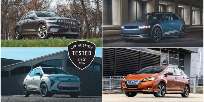 EV Charging Test: Genesis GV70 Is Fastest, Chevy Bolt EUV Is Slowest