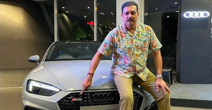 ravi shastri with an audi rs5