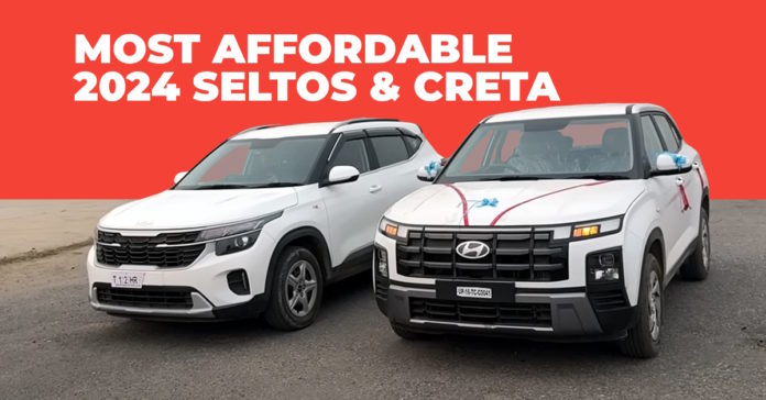 Cheapest 2024 Kia Seltos next to cheapest Hyundai Creta