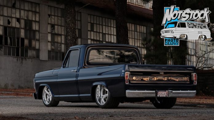 NotStockPhoto Truck Feature: 1967 Ford F100 Custom Truck by Legens HotRods BTS Photoshoot for Classic Truck Performance