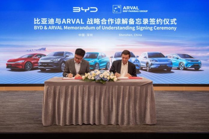 Arval Partners with Electric Giant BYD