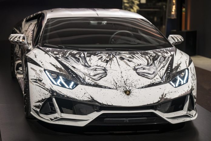 Epic Lamborghini Huracan Art Car Gets Matching Ducati